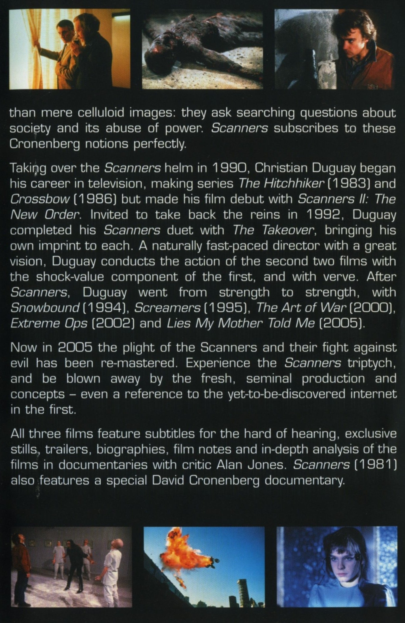 Scanners Boxset - DVD Booklet - PAGE 5
Keywords: scanners_media;media_promo
