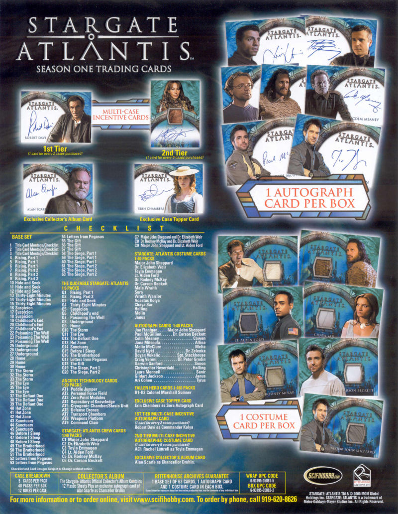  Stargate Atlantis - Season 2 - Trading Card Promotion Sheet - Back
Keywords: media_promo