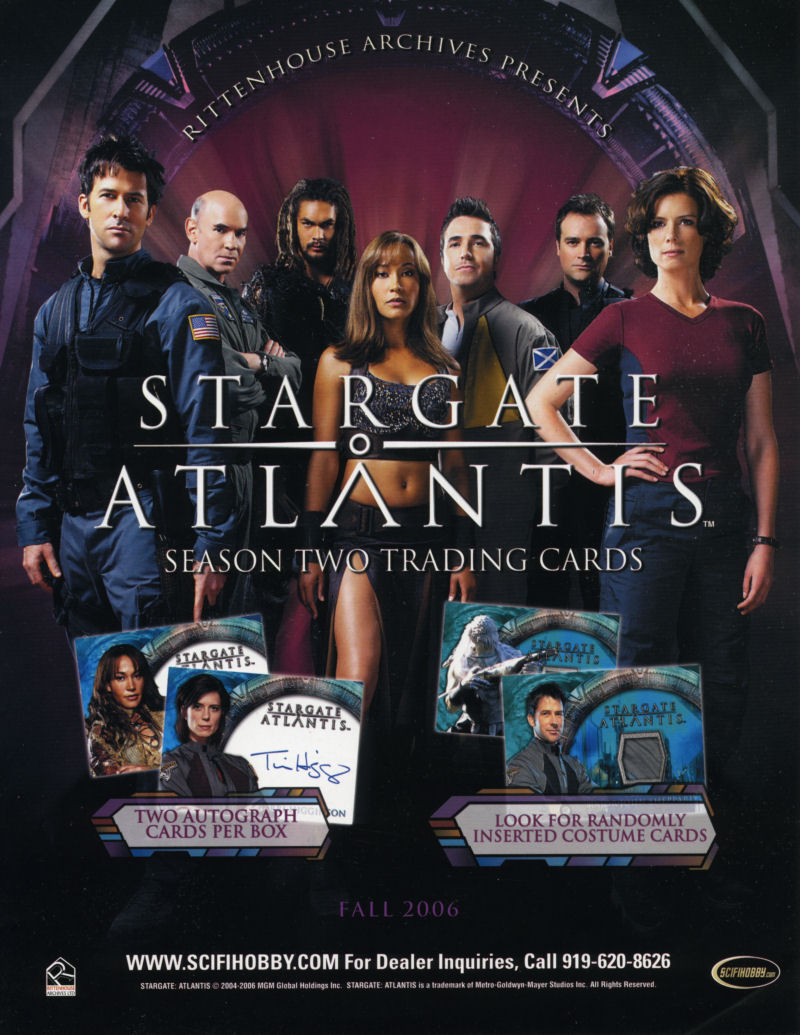  Stargate Atlantis - Season 2 - Trading Card Promotion Sheet - Front
Keywords: media_promo