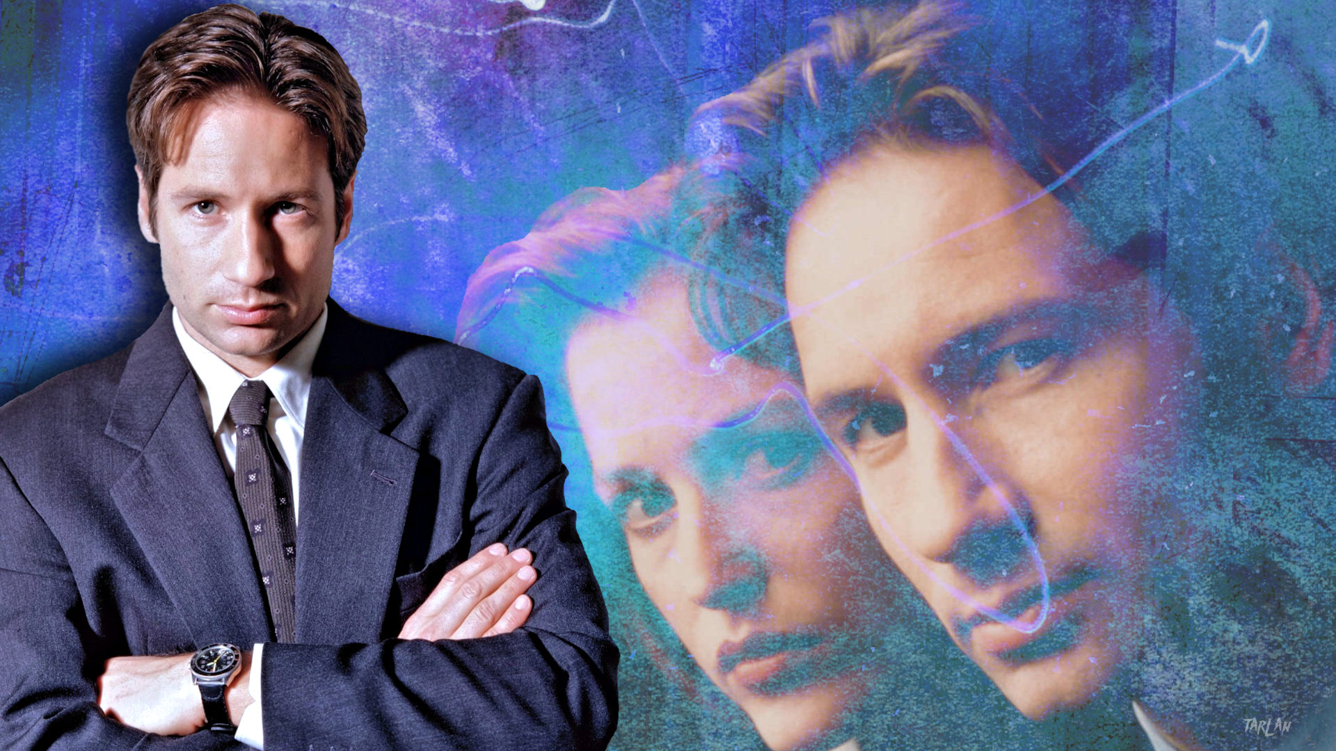 Mulder and Scully 01 by Tarlan
Keywords: xfiles_art;xfiles_wpr