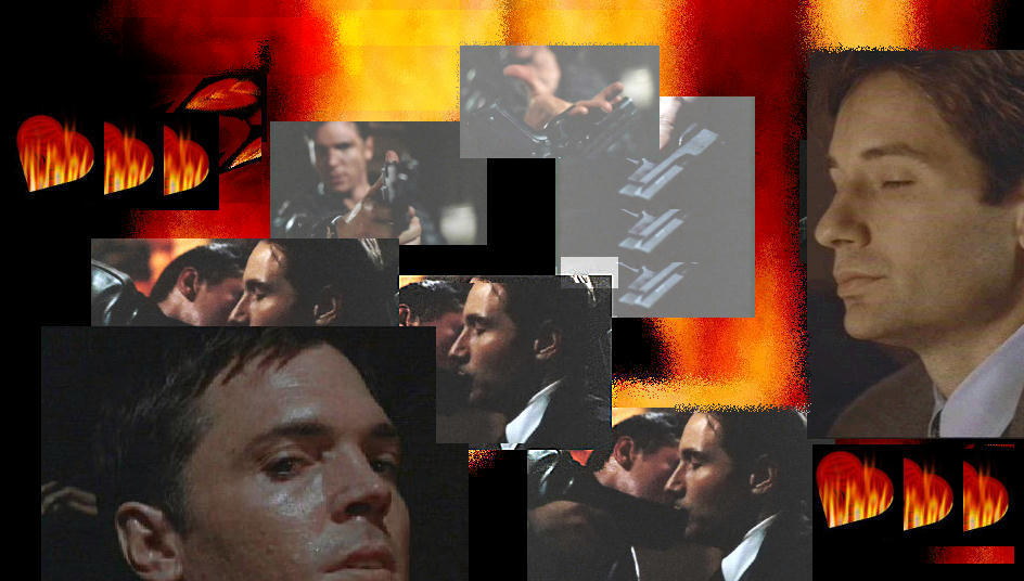 Two Hearts on Fire - Mulder-Krycek
Keywords: xfiles_art