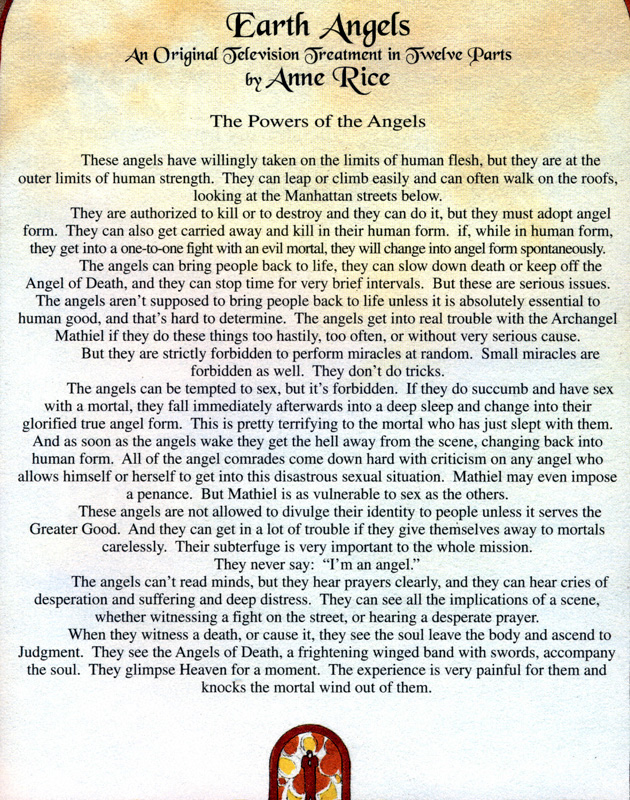 Earth Angels 04 - Treatment by Anne Rice
Keywords: earth_angels_media