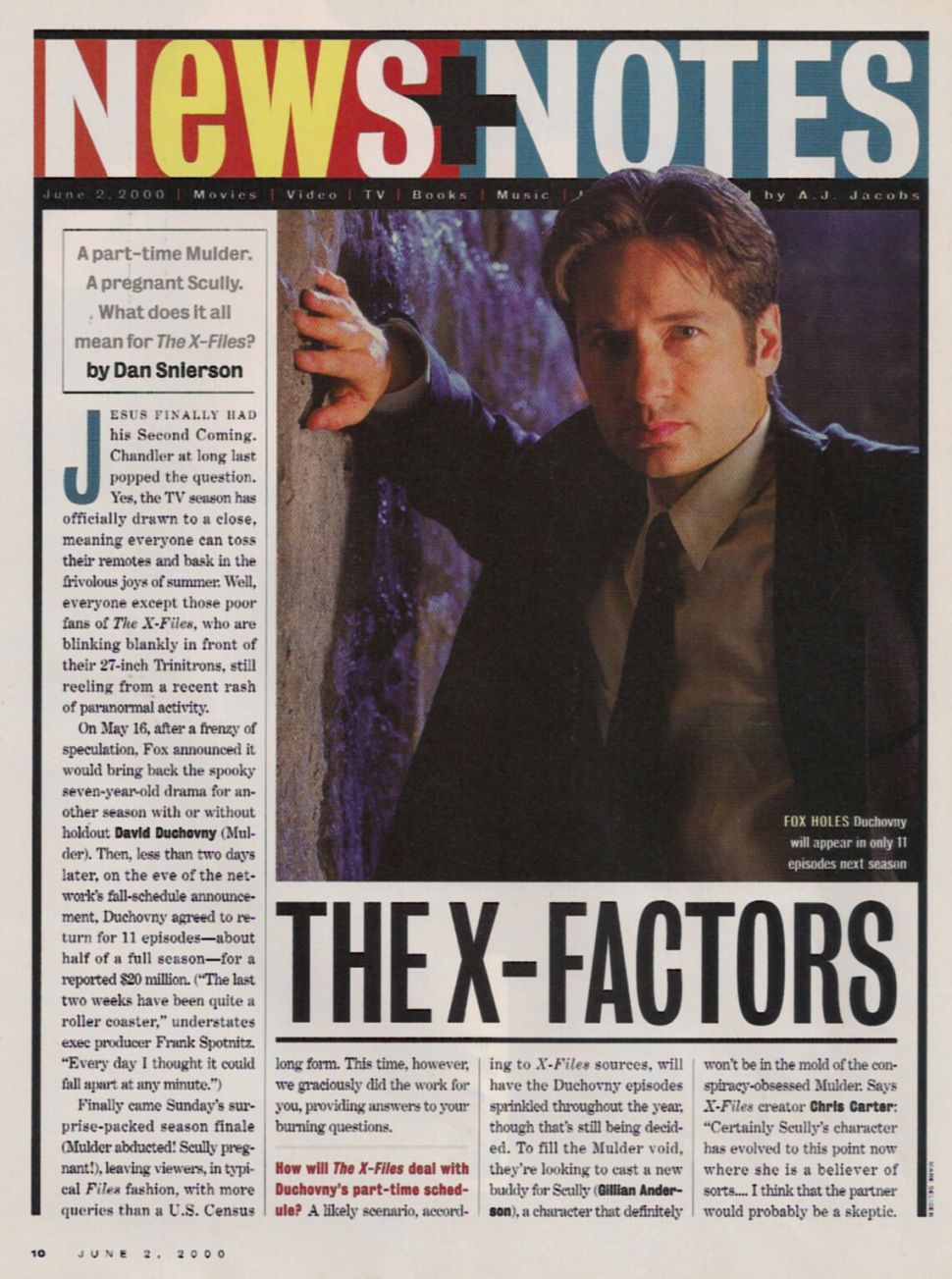 Entertainment Weekly - 2 Jun 2000 - The X-Factors - Page1
Keywords: xfiles_media