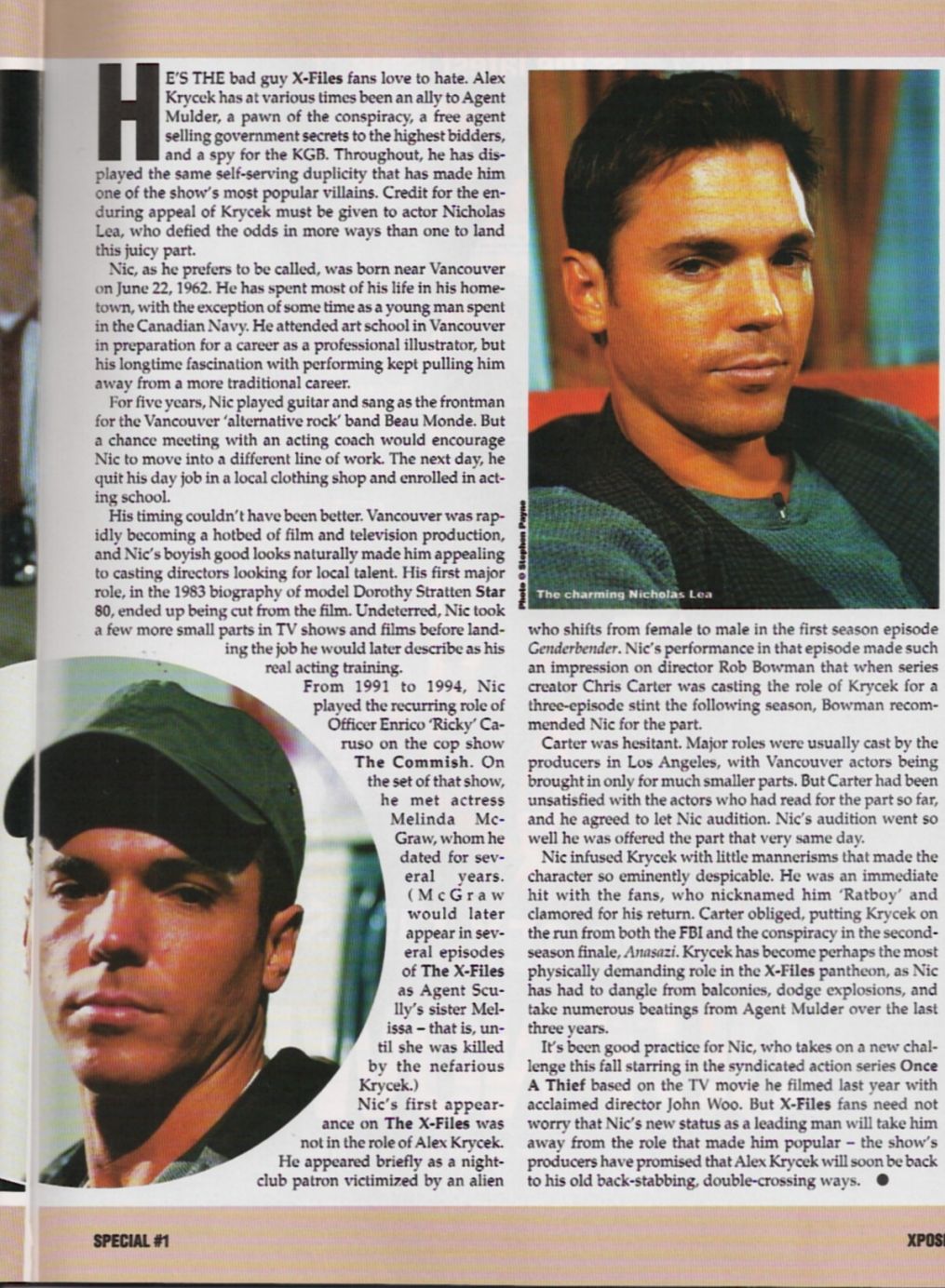 Xpose Special #1 - Summer 1997 - Nicholas Lea - Page 2
Keywords: xfiles_media